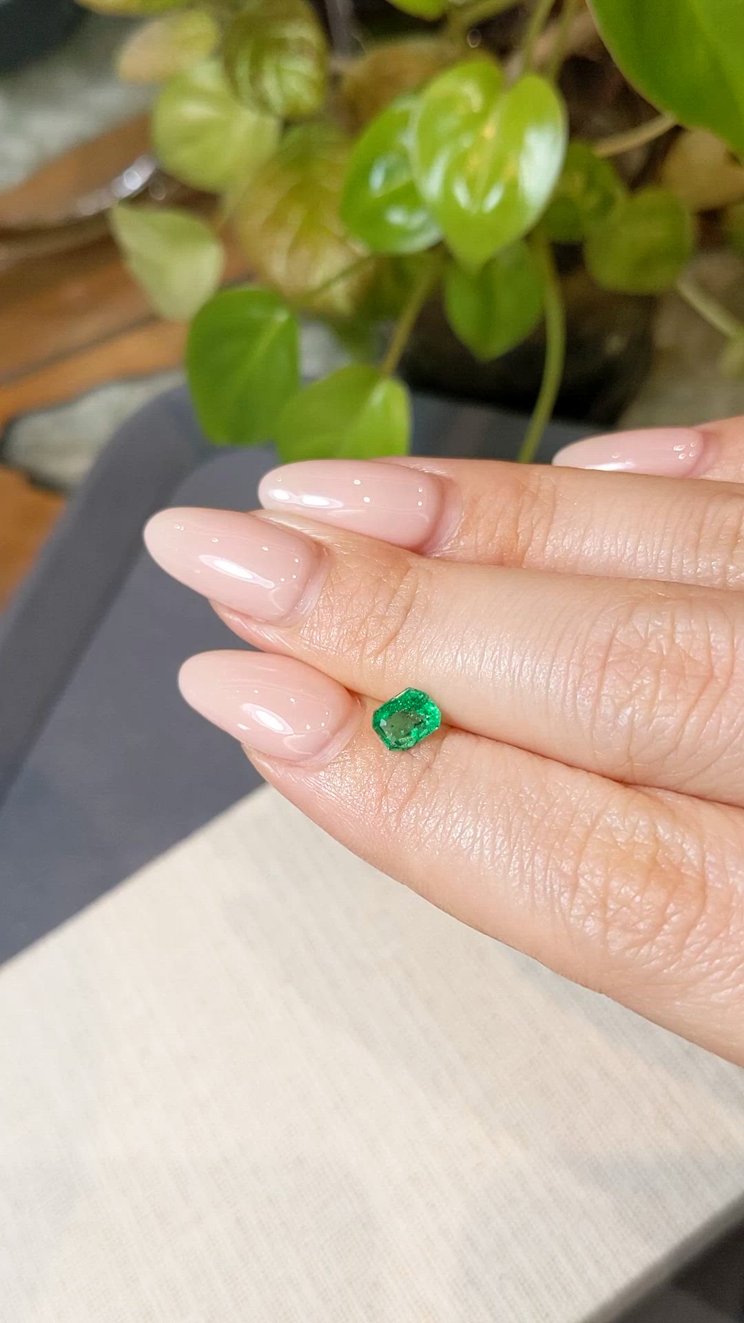 0.68 Ct. Emerald from Colombia Size Video