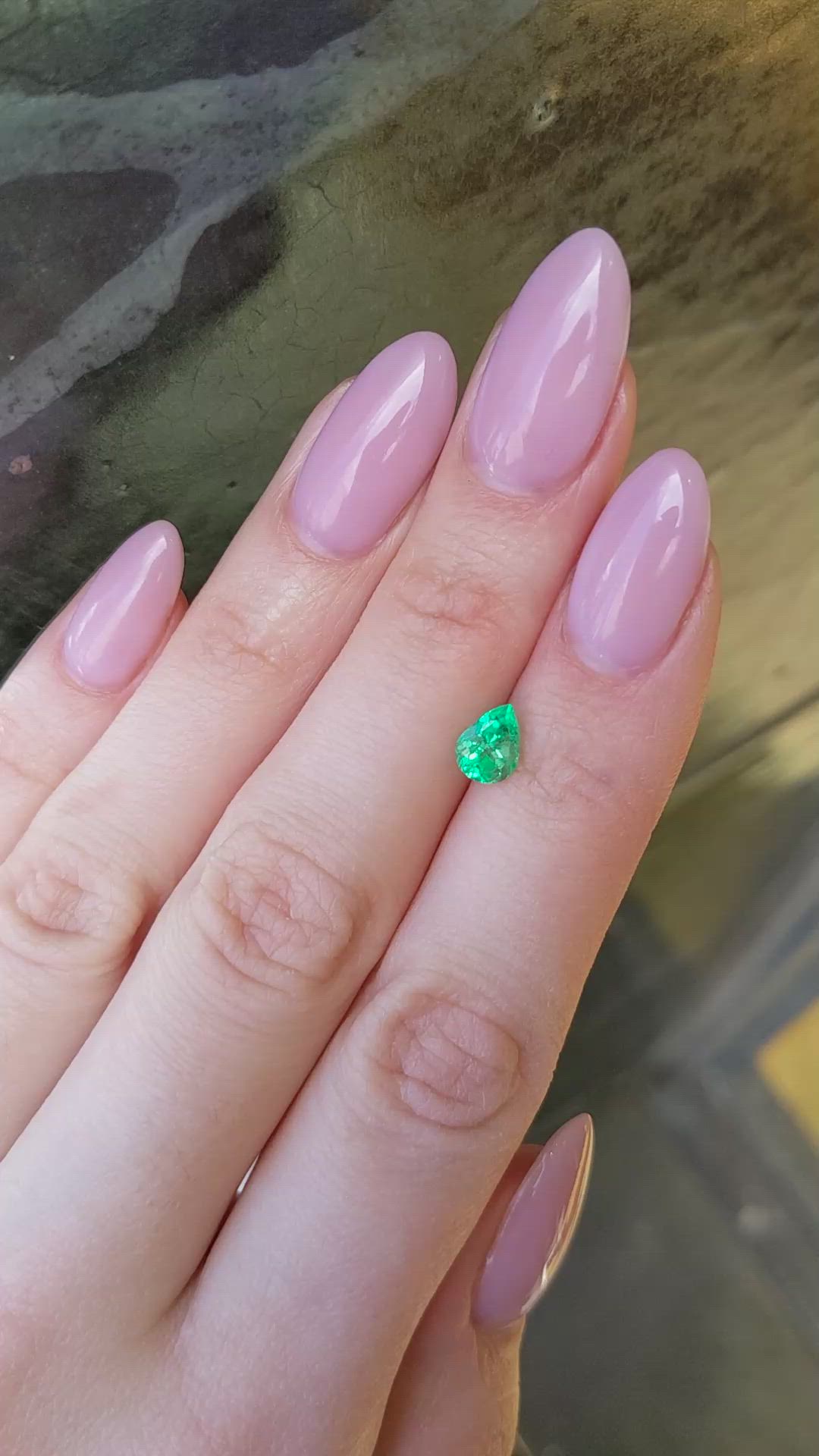 0.81 Ct. Emerald from Colombia Size Video