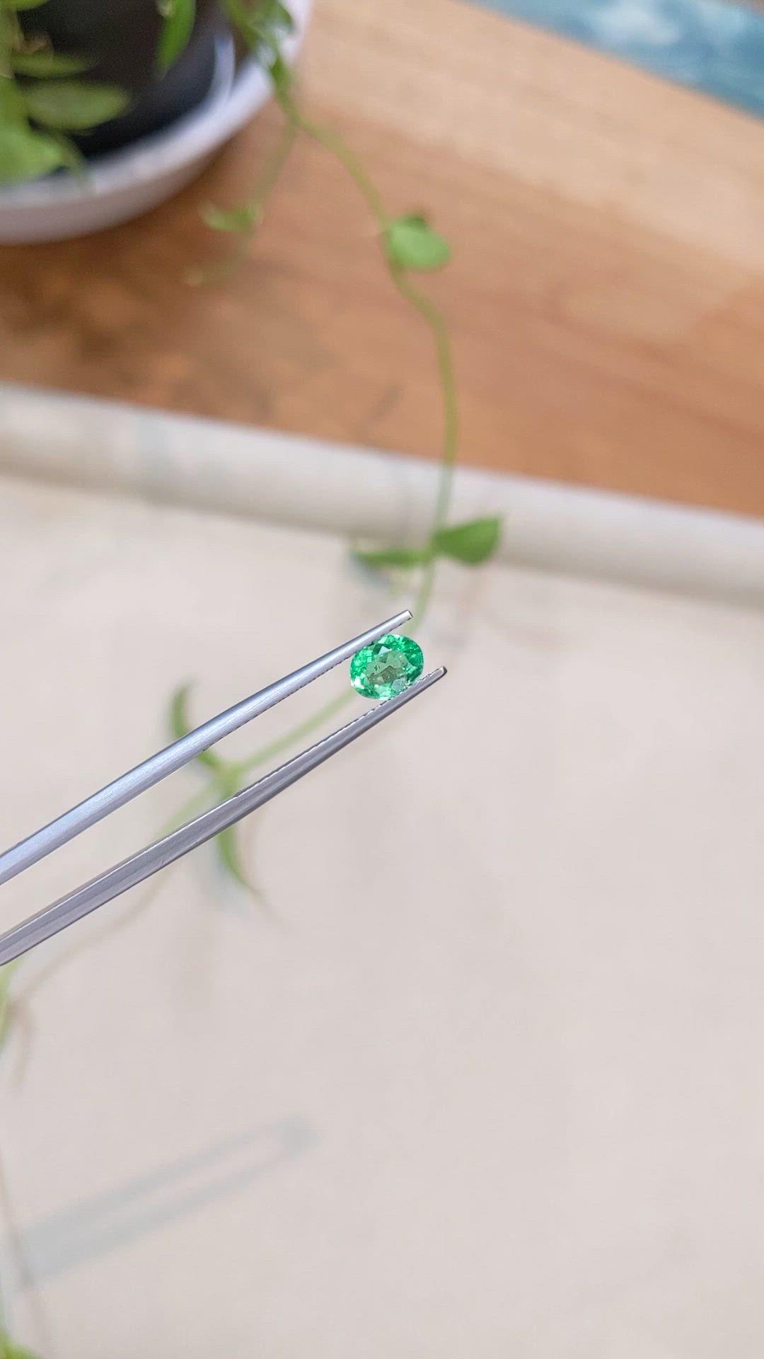 0.68 Ct. Emerald from Colombia Size Video