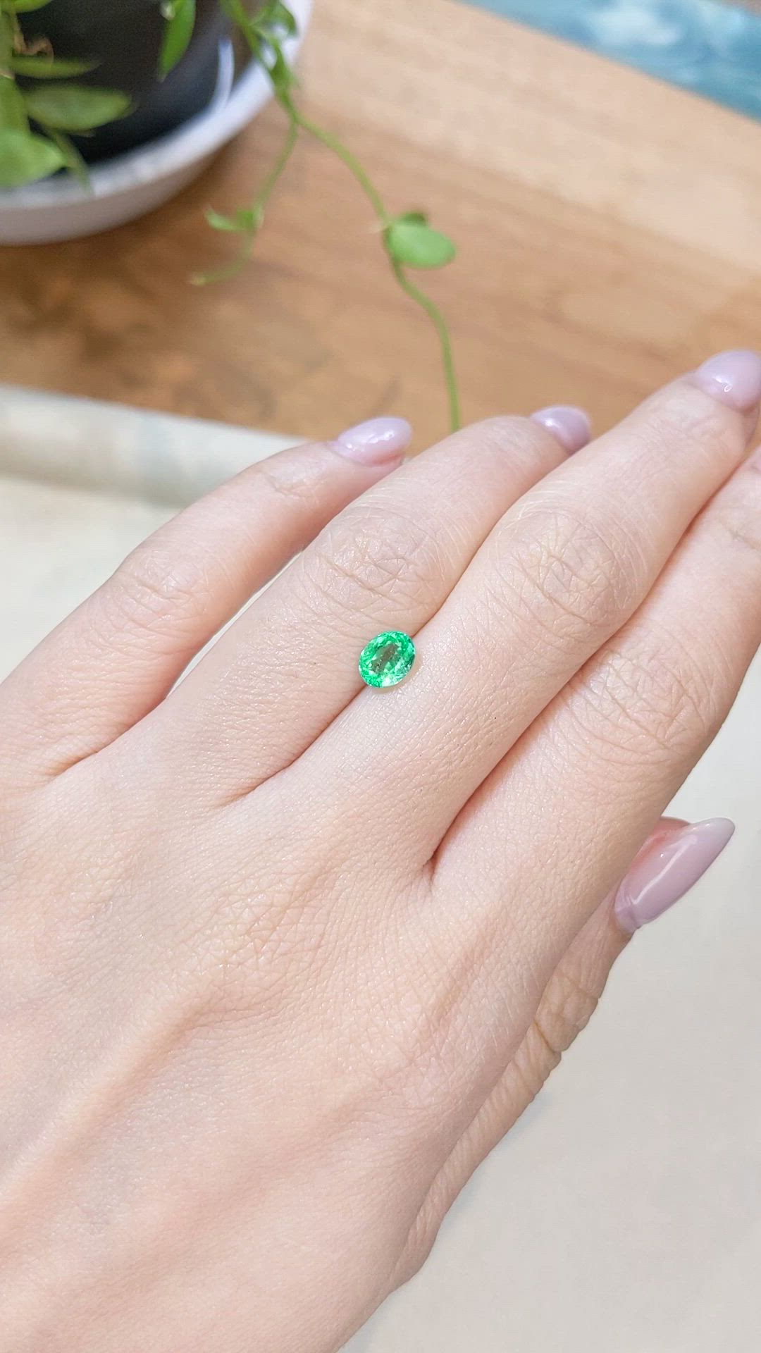 0.68 Ct. Emerald from Colombia Size Video