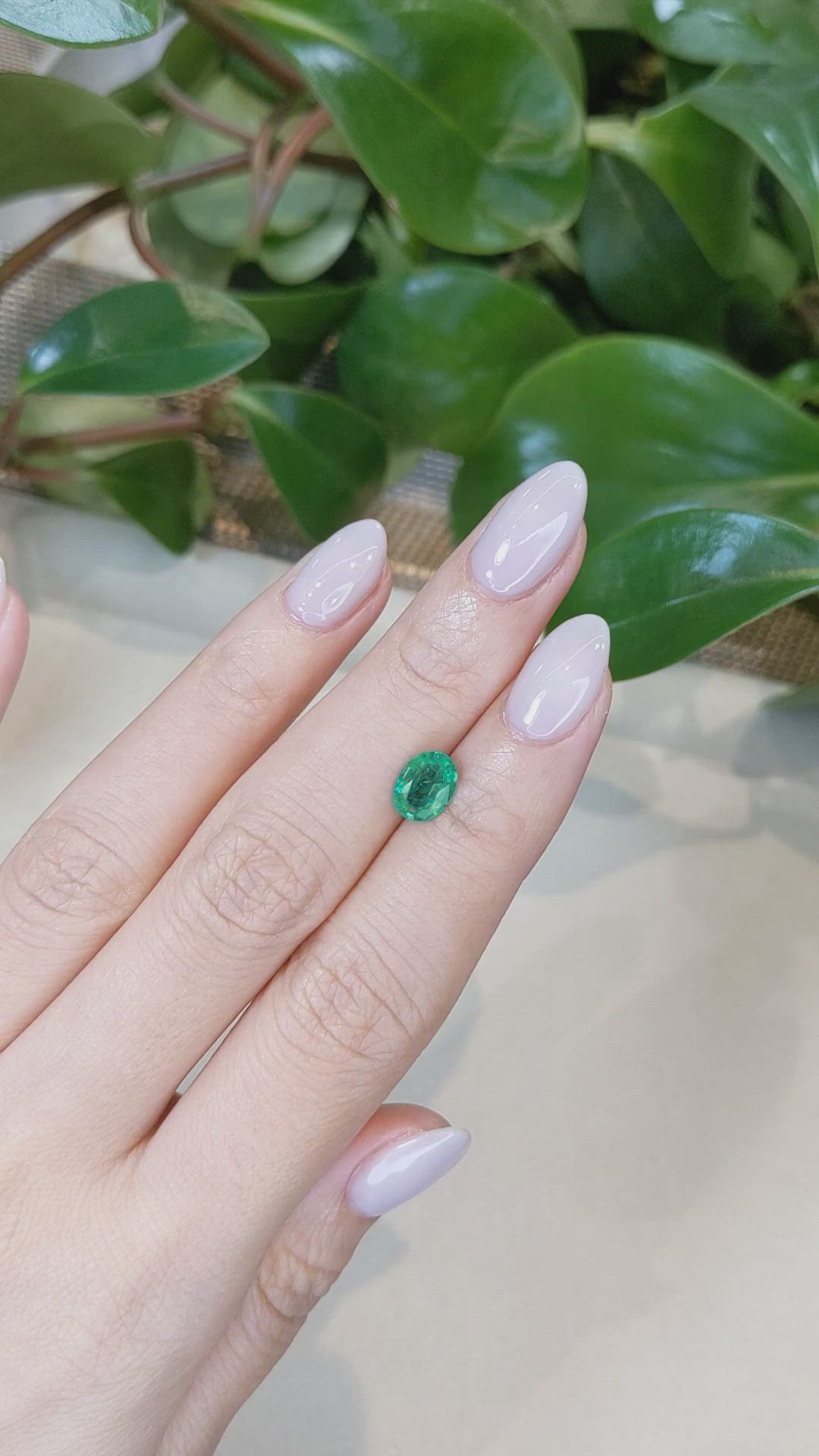 1.04 Ct. Emerald from Zambia Size Video