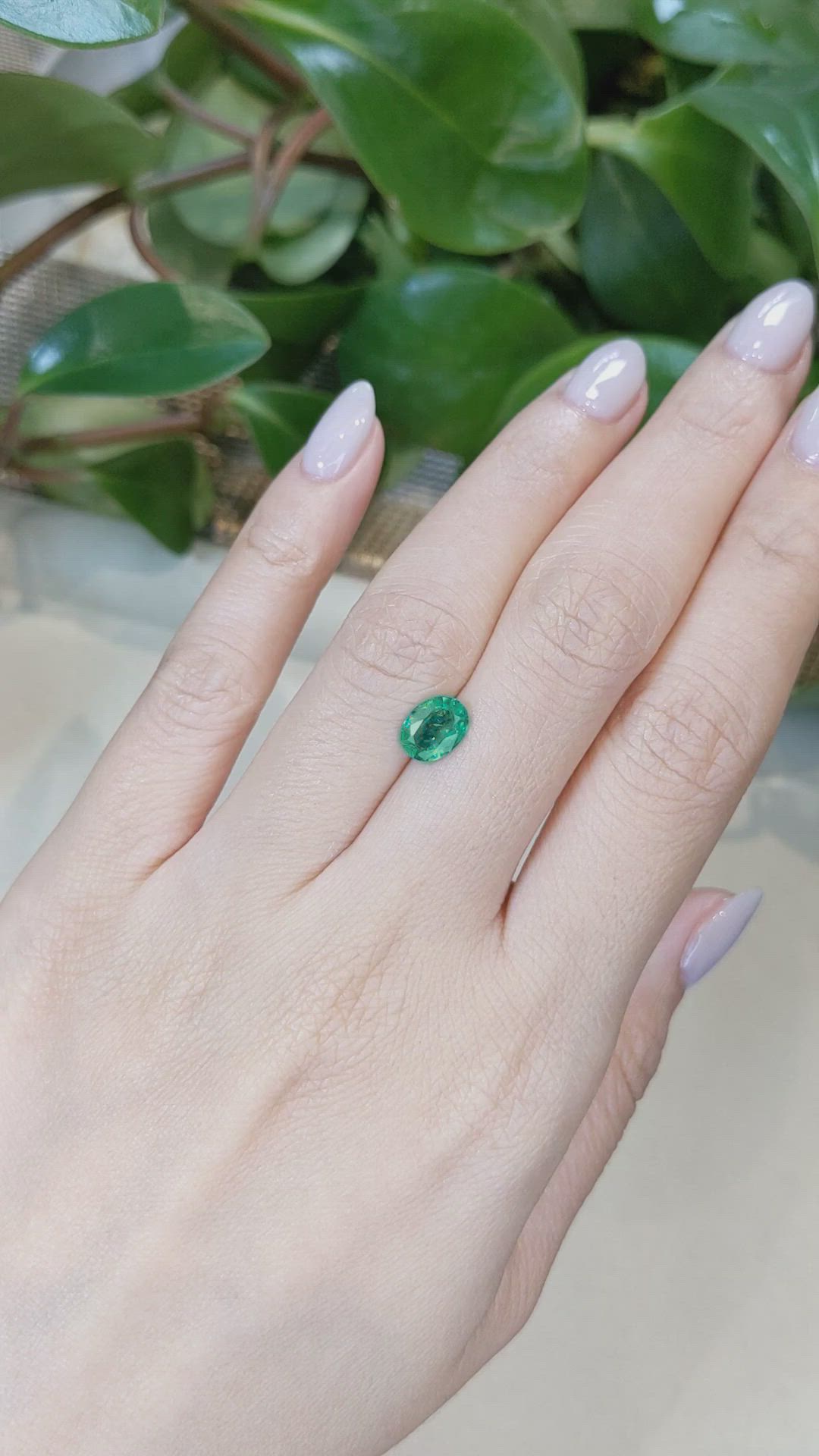 1.04 Ct. Emerald from Zambia Size Video