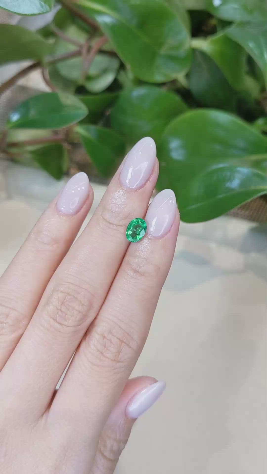 1.04 Ct. Emerald from Zambia Size Video