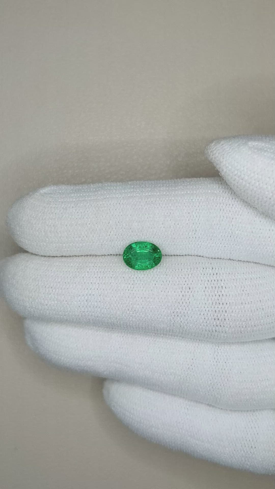 1.04 Ct. Emerald from Zambia Size Video