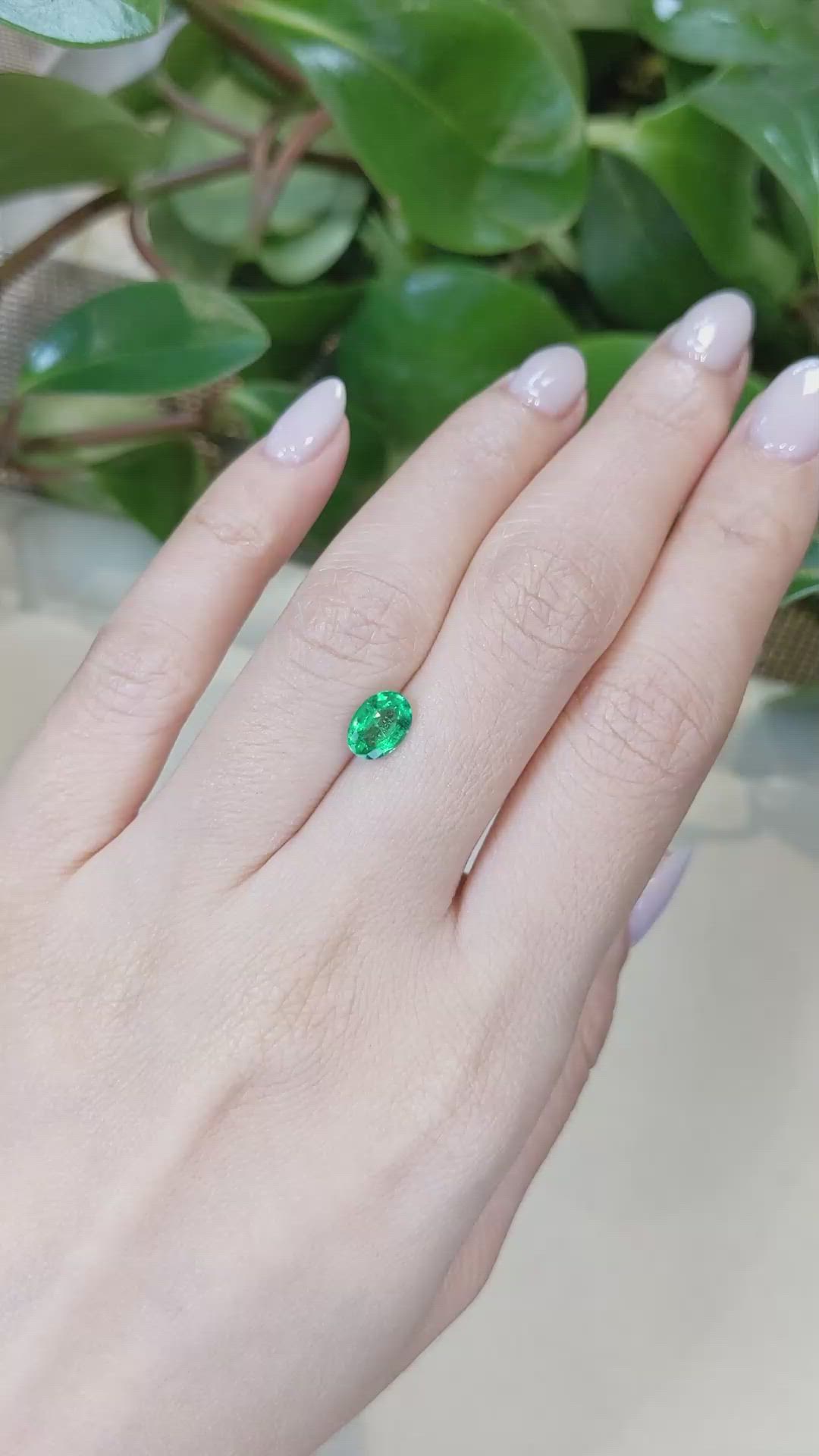 1.04 Ct. Emerald from Zambia Size Video