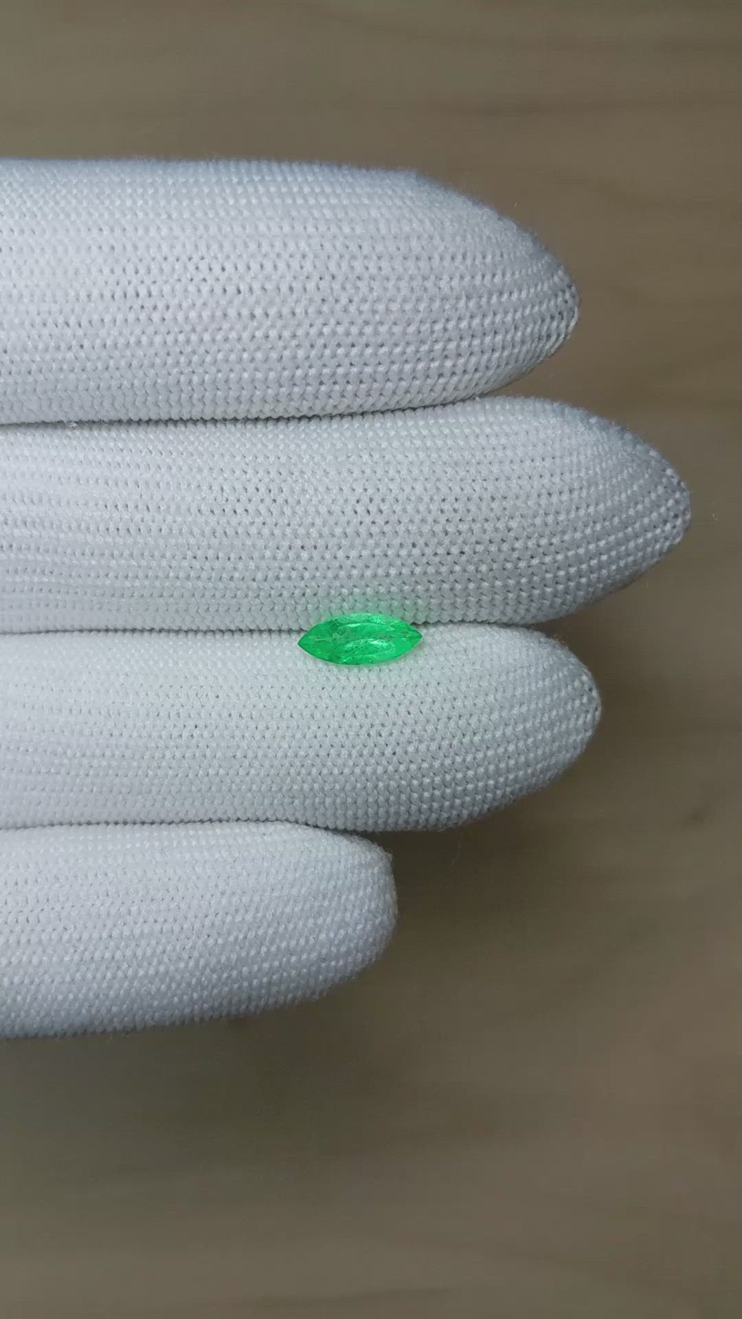 0.77 Ct. Emerald from Afghanistan Size Video