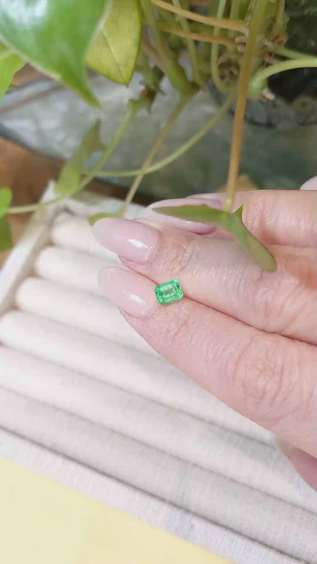 0.68 Ct. Emerald from Afghanistan Size Video