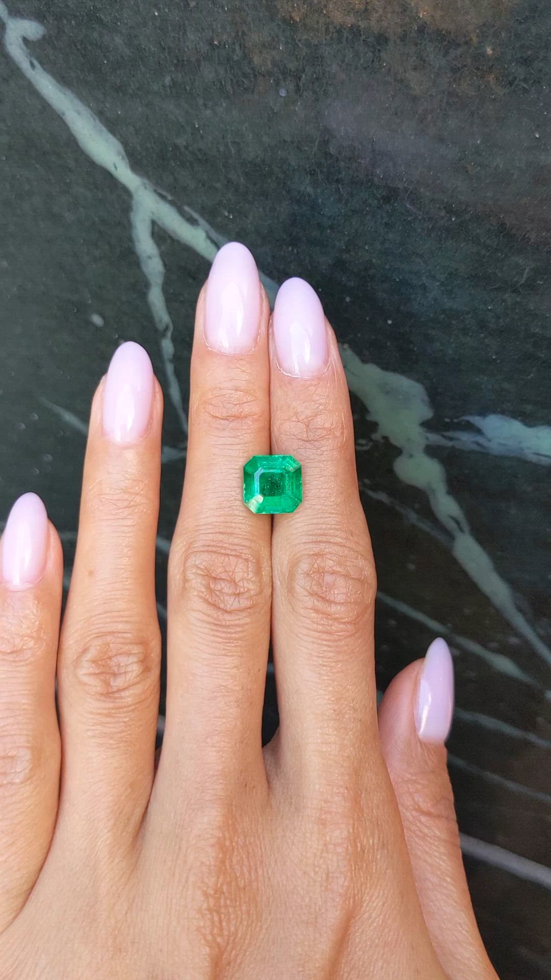 3.41 Ct. Emerald from Zambia Size Video
