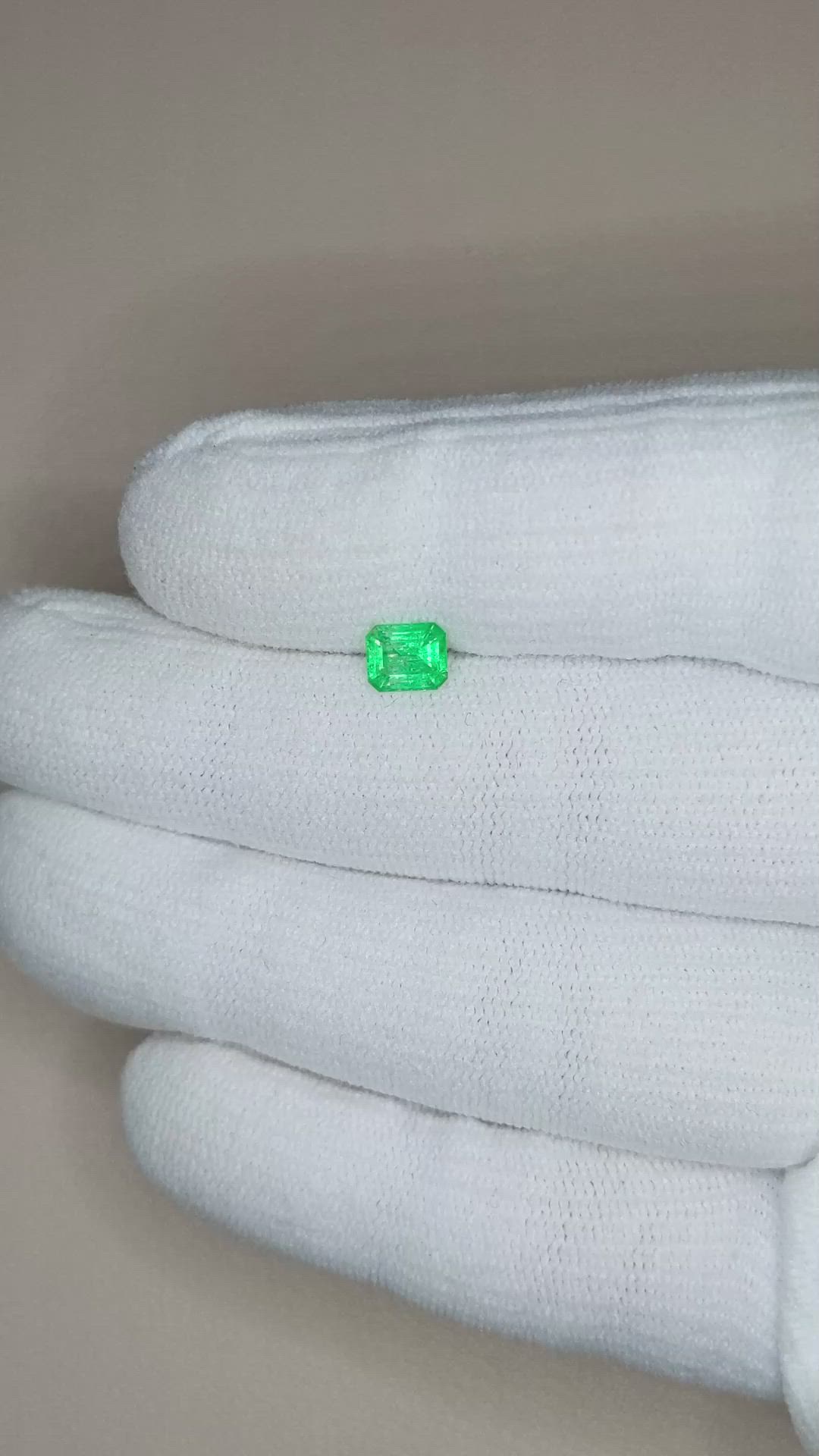 0.55 Ct. Emerald from Afghanistan Size Video
