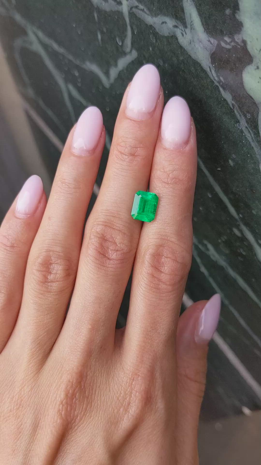 2.20 Ct. Emerald from Colombia Size Video