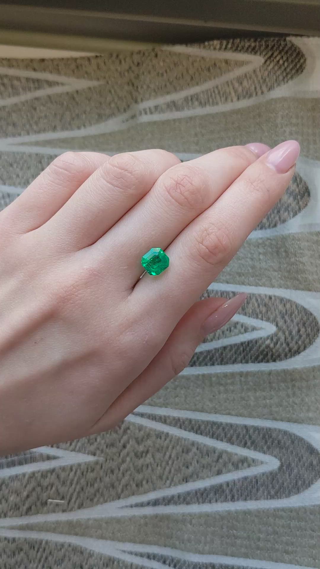 3.45 Ct. Emerald from Colombia Size Video