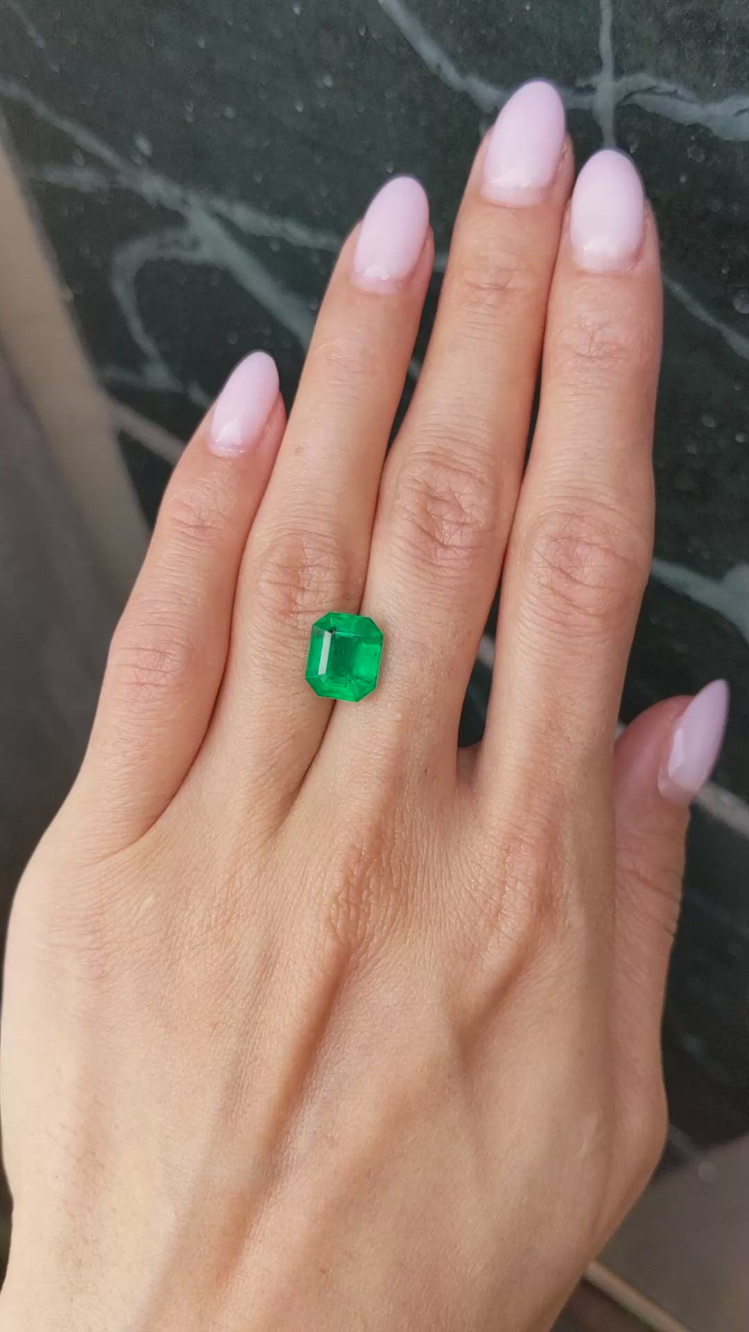 3.85 Ct. Emerald from Colombia Size Video