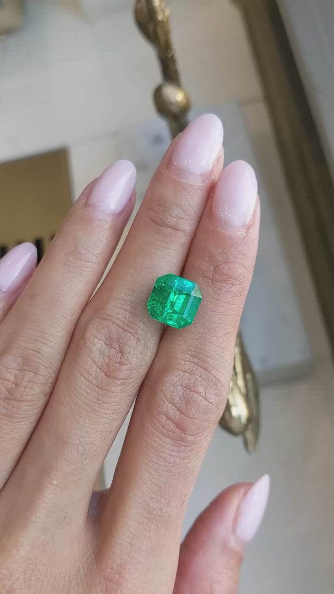 4.78 Ct. Emerald from Colombia Size Video
