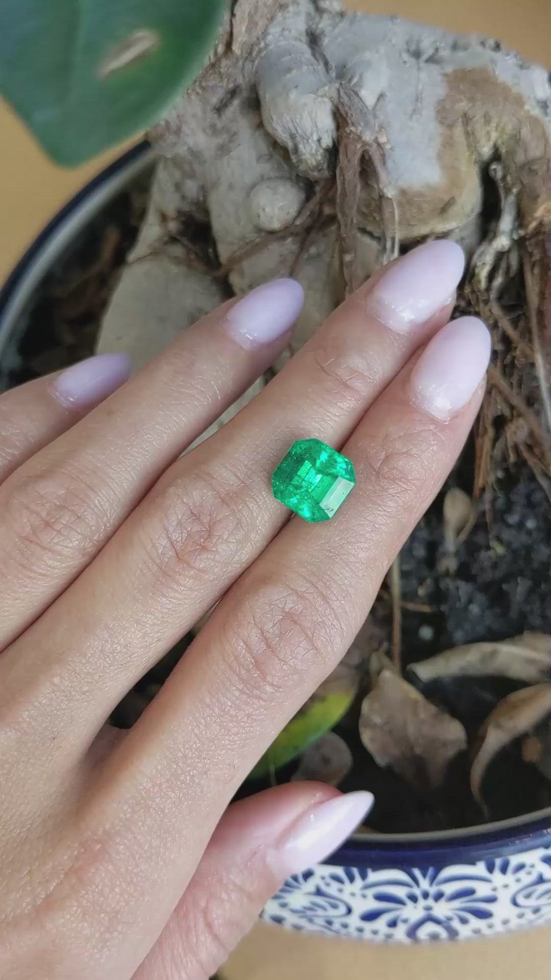 4.78 Ct. Emerald from Colombia Size Video