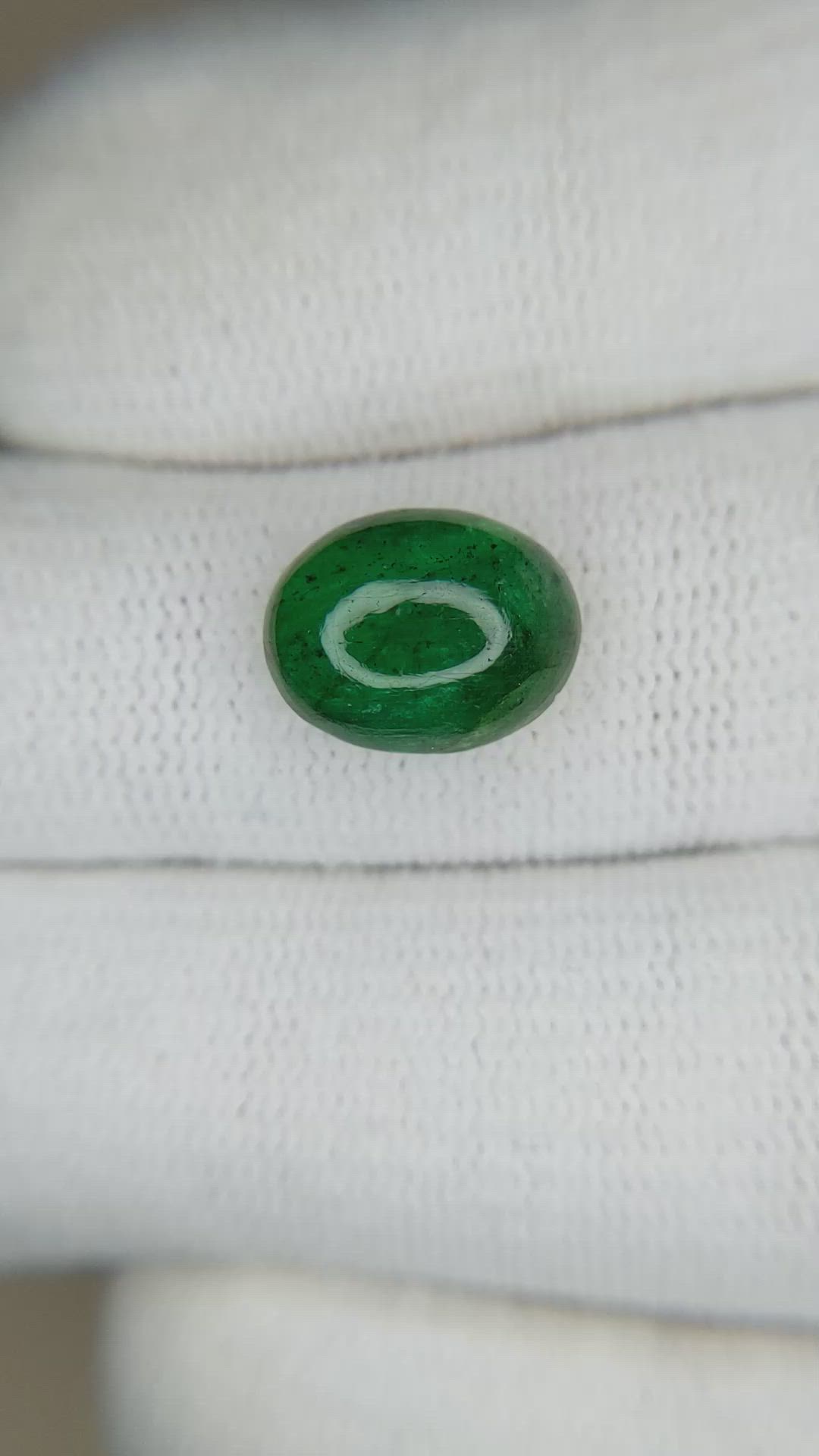 3.75 Ct. Cabochon Emerald from Zambia Size Video