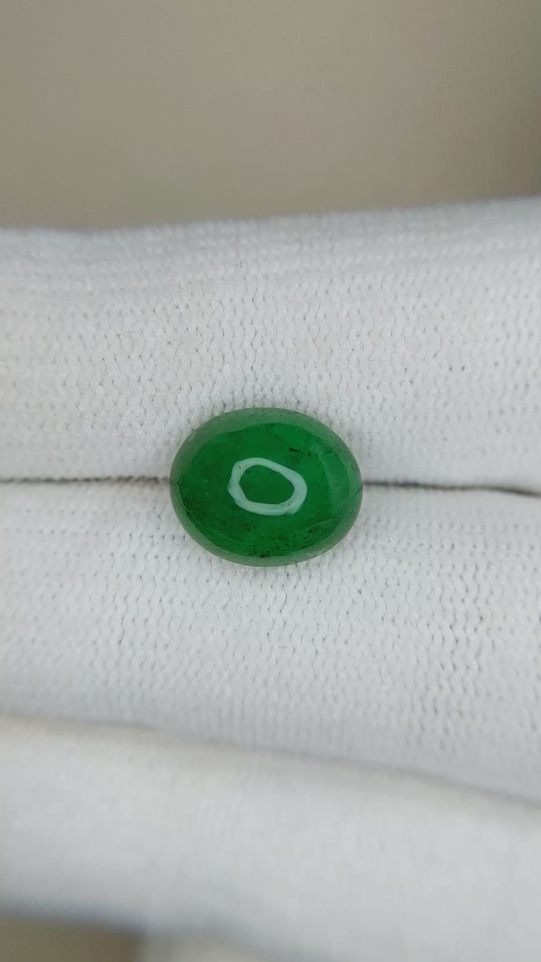 3.05 Ct. Cabochon Emerald from Zambia Size Video