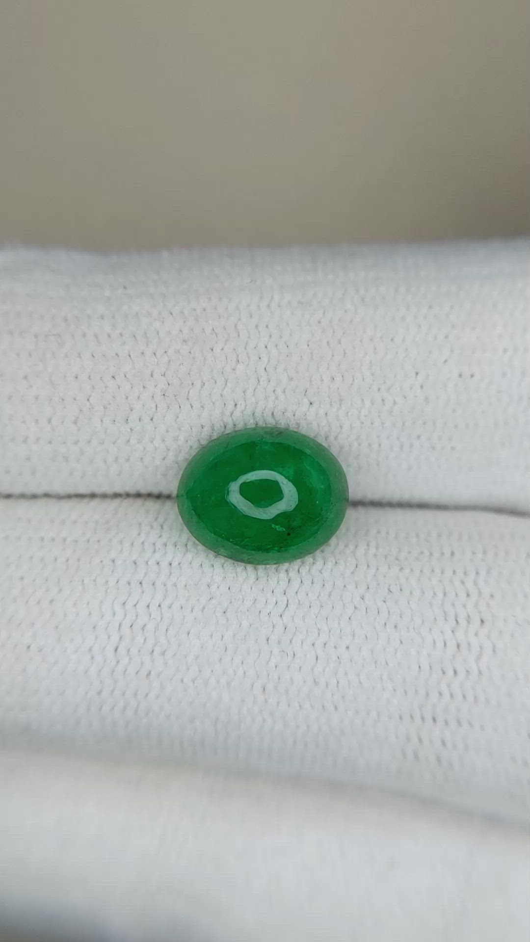 2.35 Ct. Cabochon Emerald from Zambia Size Video