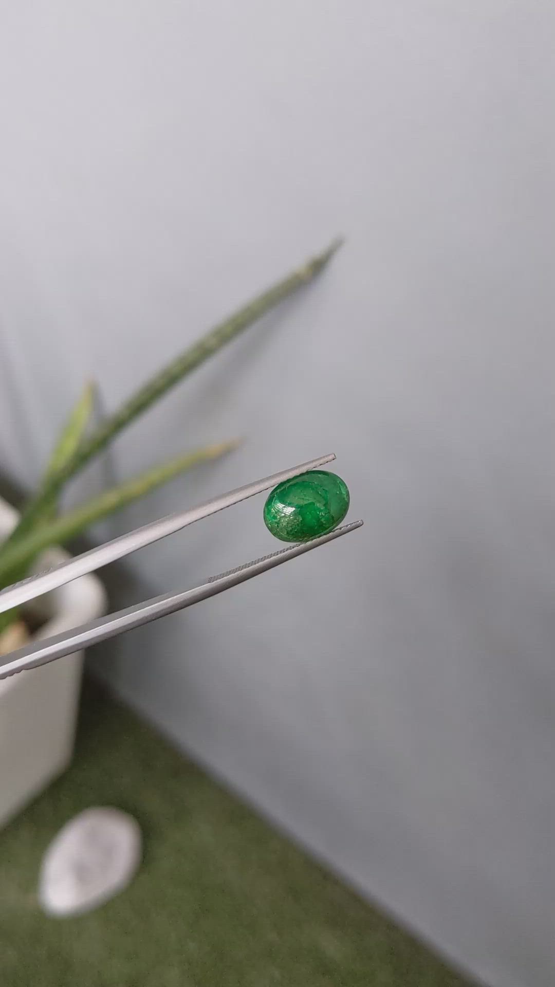 2.80 Ct. Cabochon Emerald from Zambia Size Video