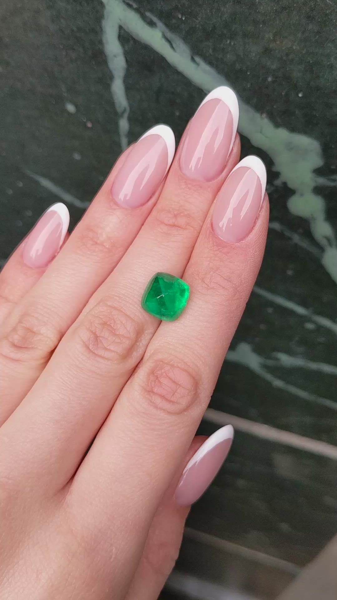 6.20 Ct. Cabochon Emerald from Colombia Size Video