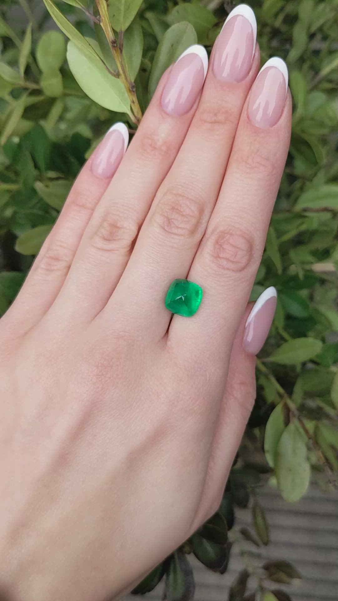 6.20 Ct. Cabochon Emerald from Colombia Size Video