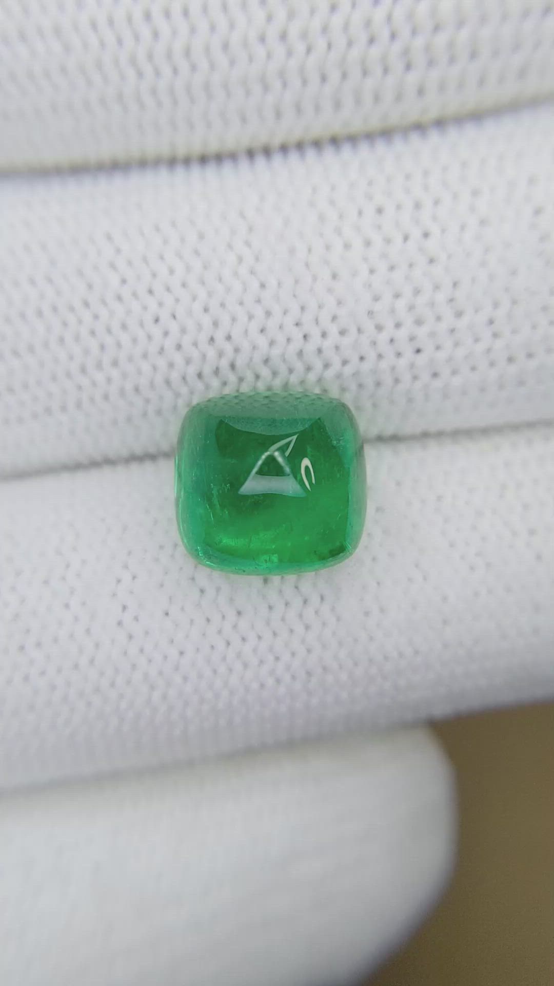 6.20 Ct. Cabochon Emerald from Colombia Size Video