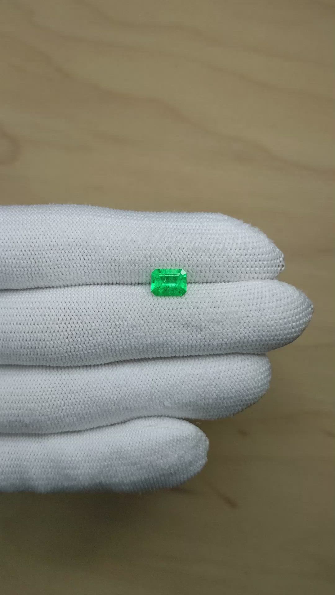 1.19 Ct. Emerald from Colombia Size Video