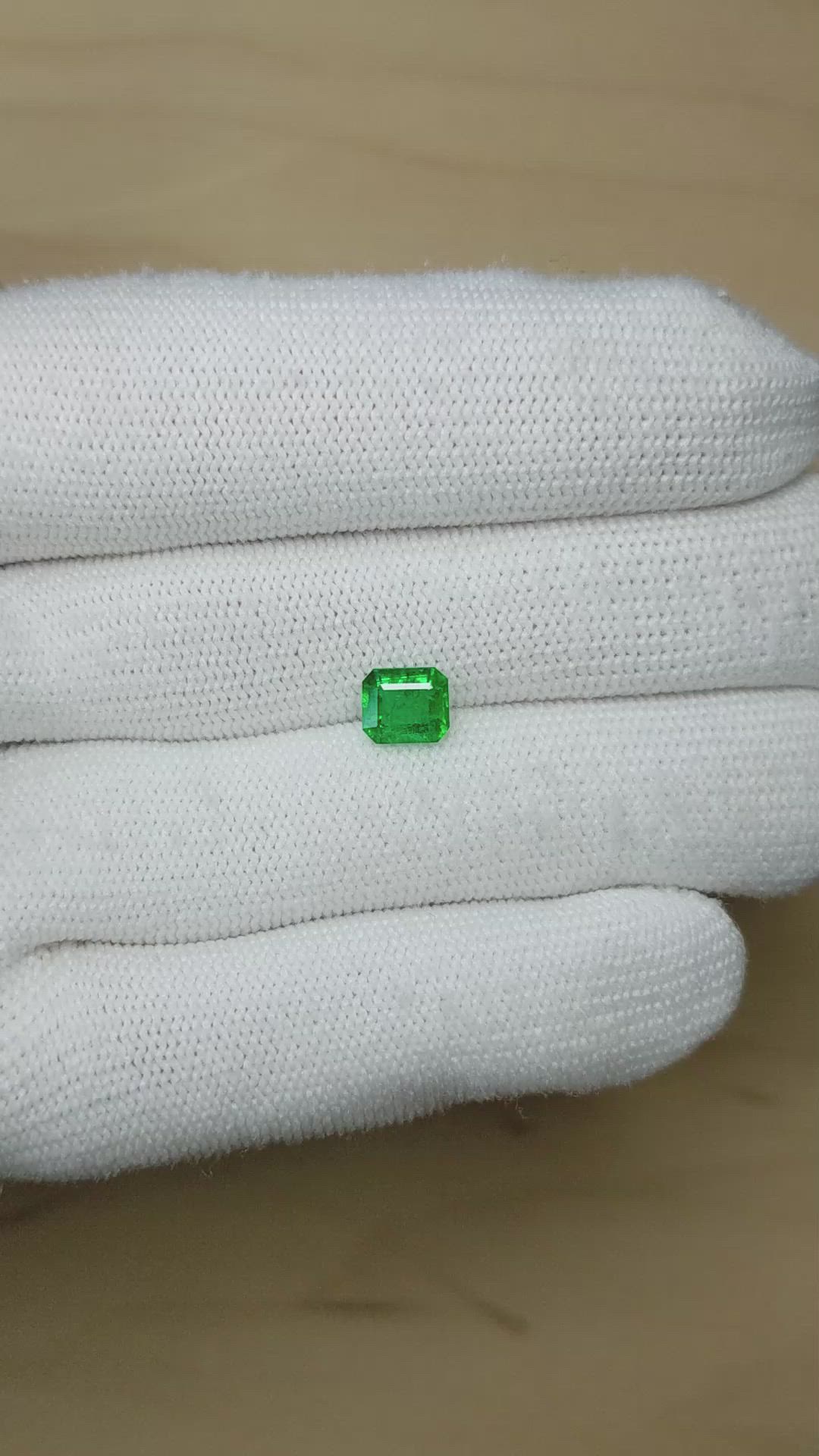 1.12 Ct. Emerald from Zambia Size Video