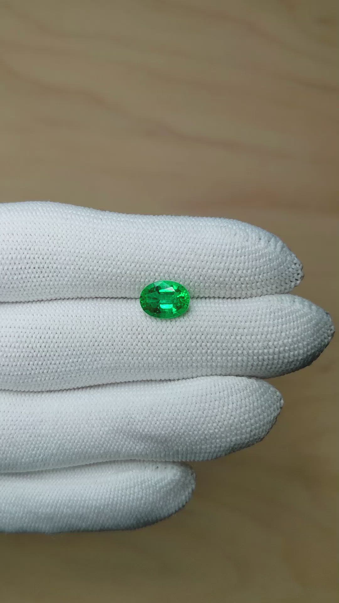 1.63 Ct. Emerald from Zambia Size Video