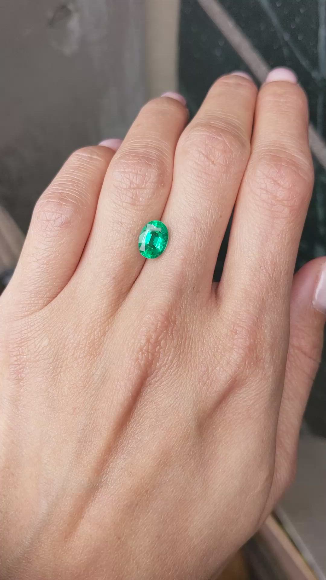 1.63 Ct. Emerald from Zambia Size Video