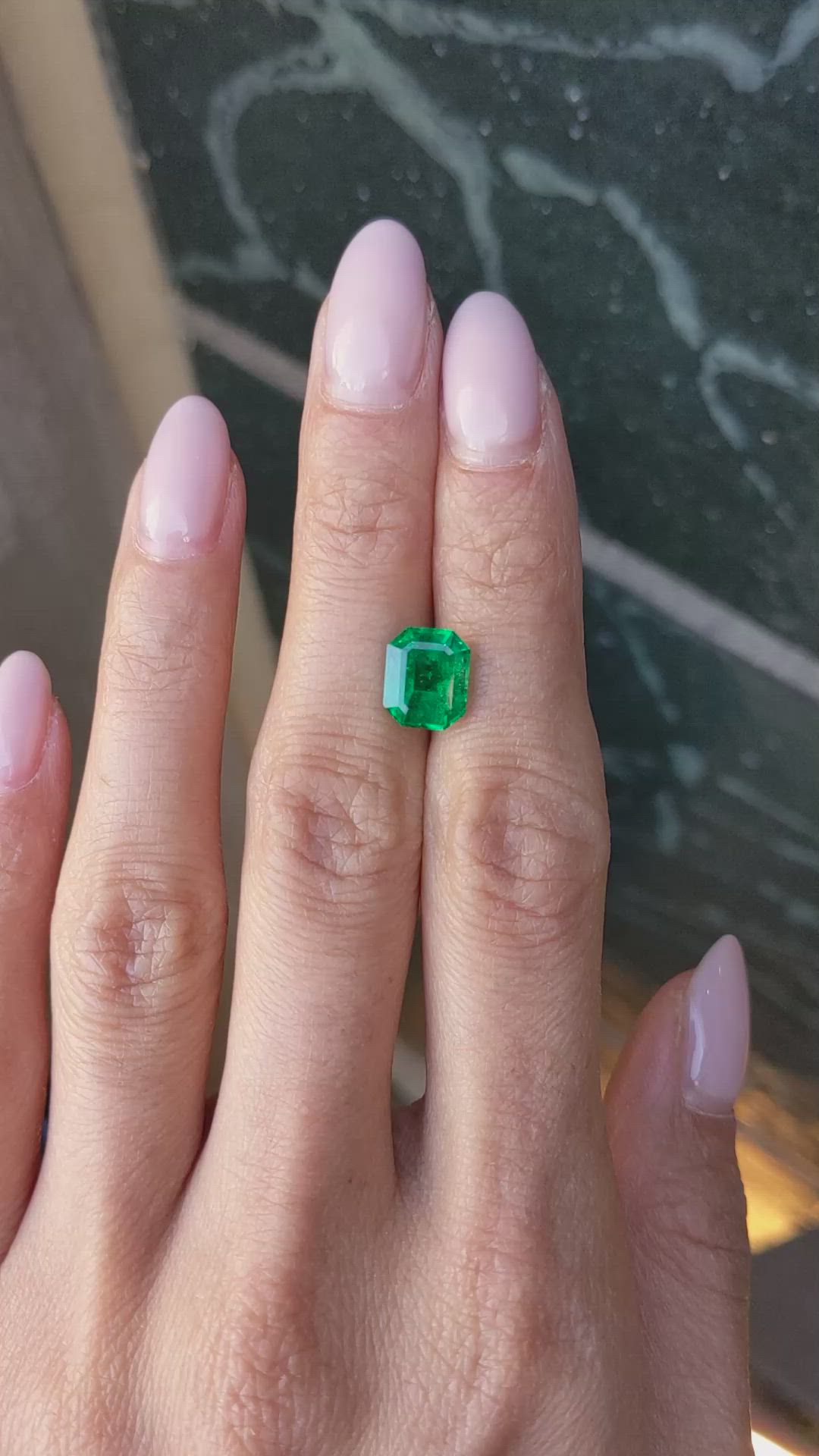 2.39 Ct. Emerald from Zambia Size Video