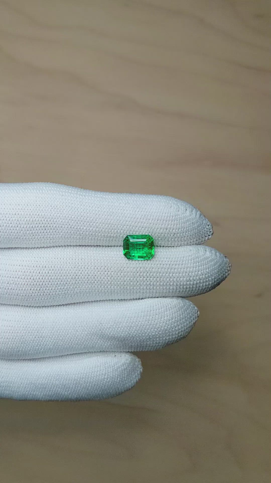1.69 Ct. Emerald from Zambia Size Video