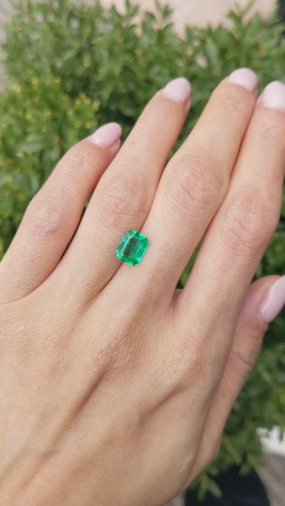 1.69 Ct. Emerald from Zambia Size Video