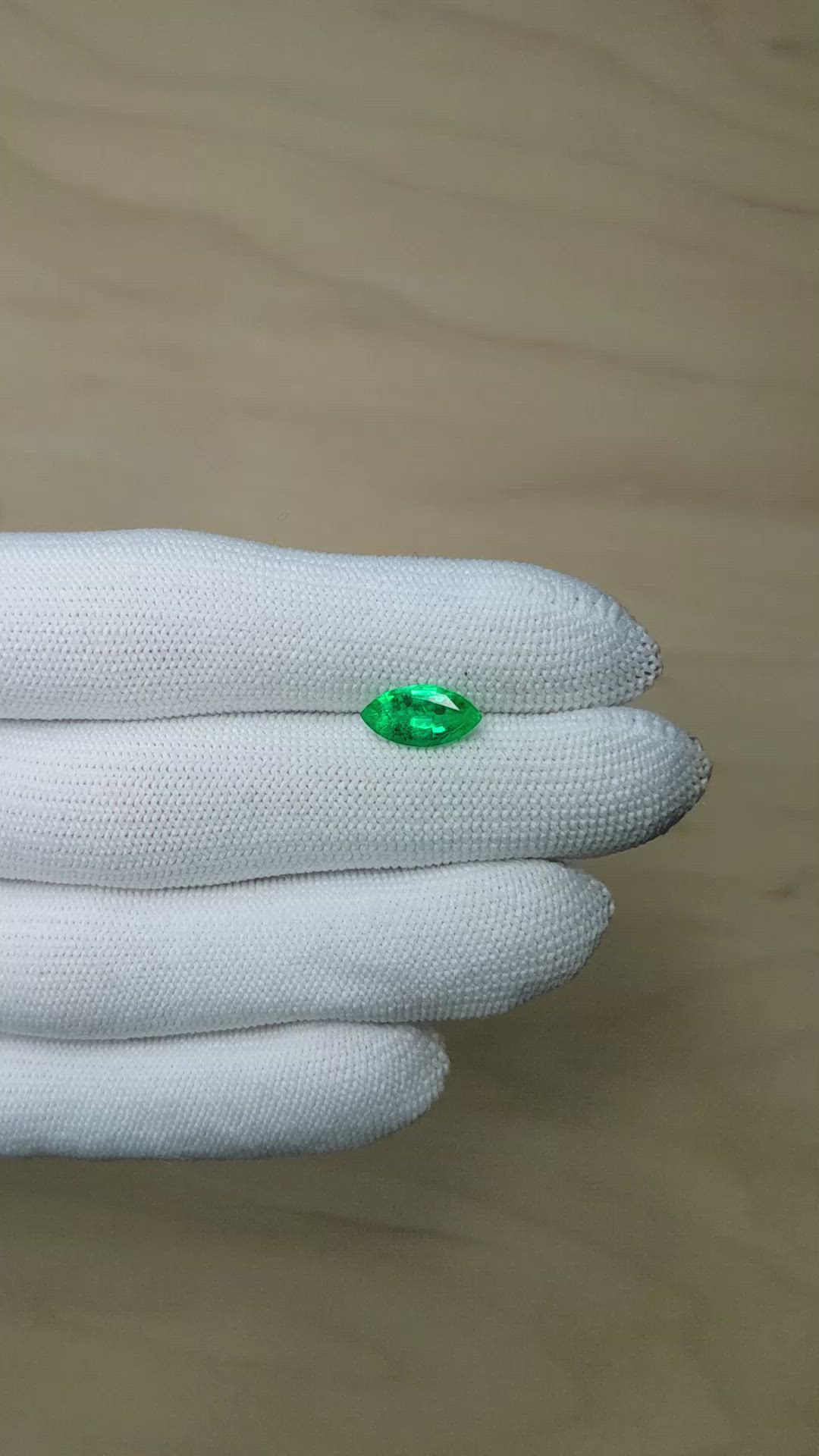1.52 Ct. Emerald from Zambia Size Video