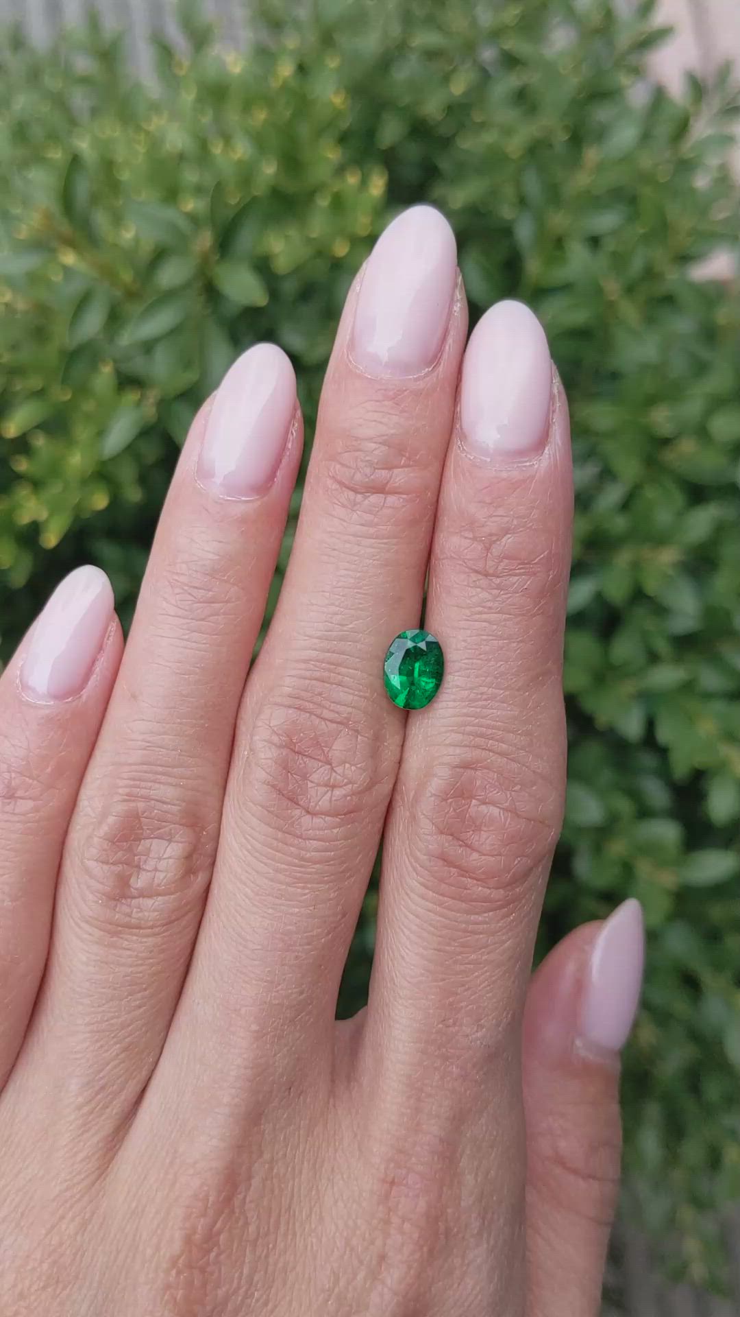 1.05 Ct. Emerald from Zambia Size Video