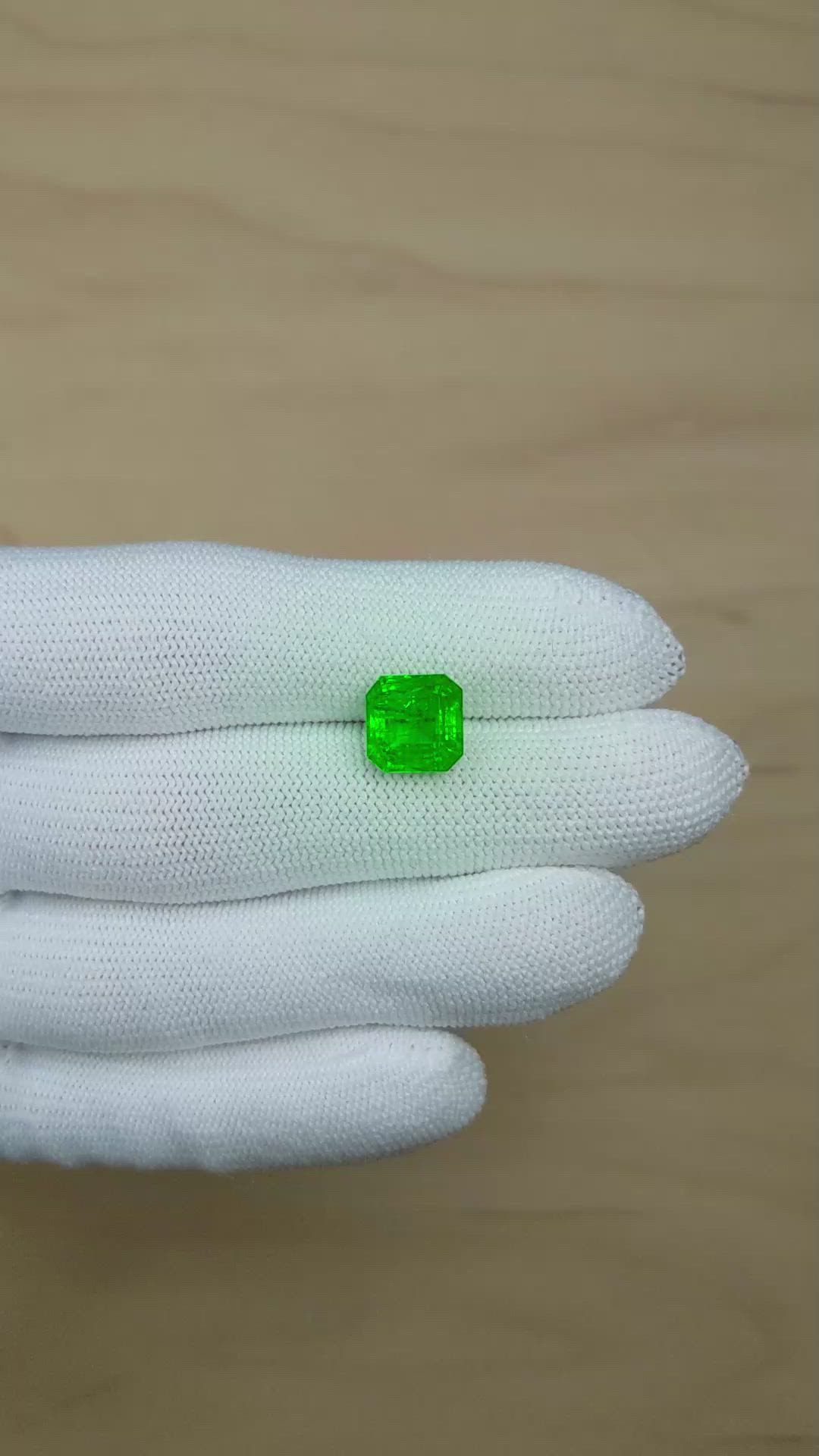 4.06 Ct. Emerald from Zambia Size Video