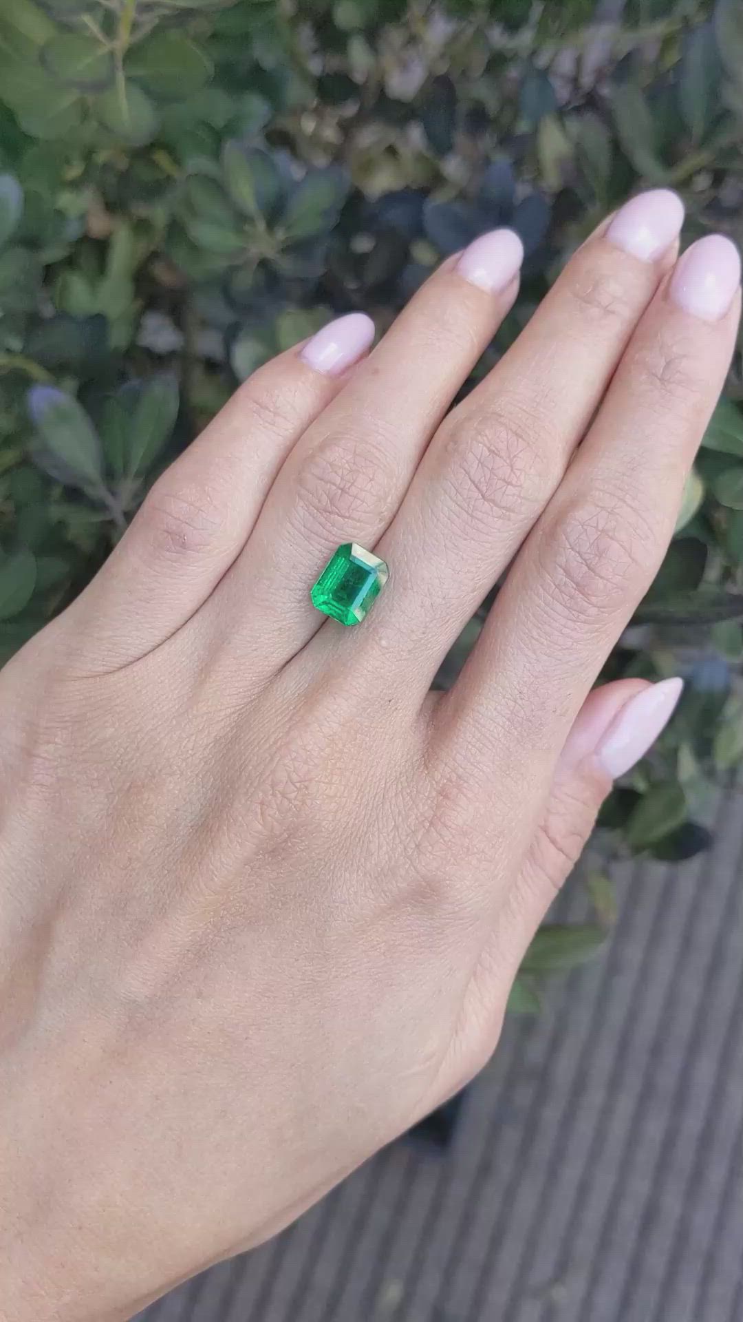 3.15 Ct. Emerald from Zambia Size Video