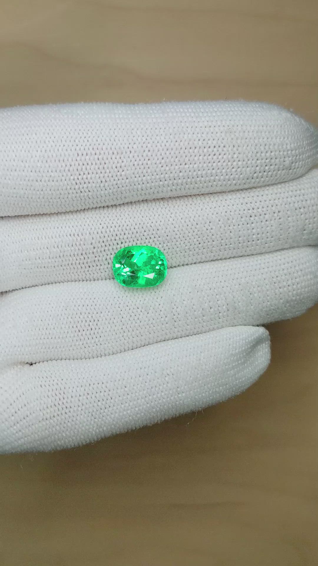 3.96 Ct. Emerald from Colombia Size Video