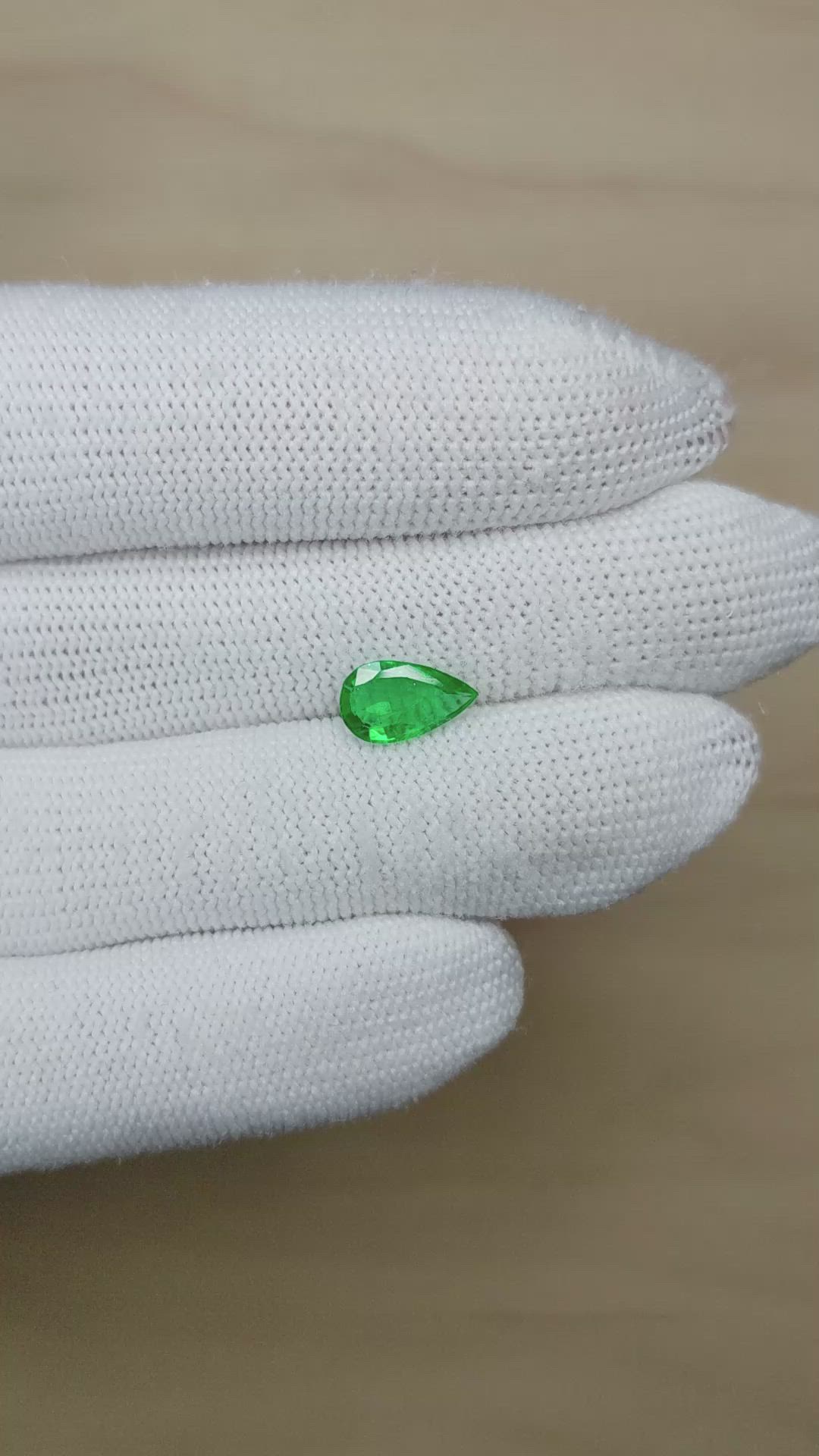 1.11 Ct. Emerald from Zambia Size Video