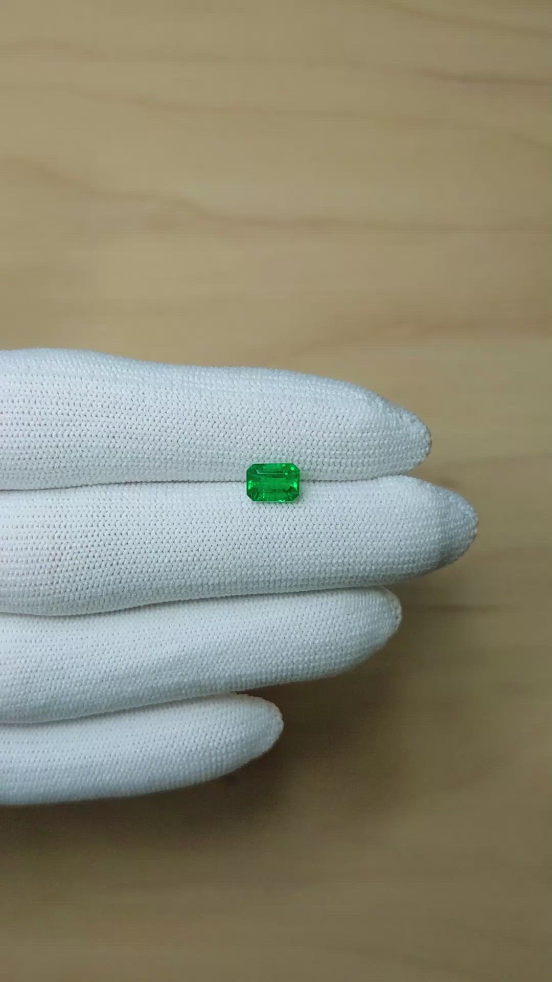1.10 Ct. Emerald from Zambia Size Video