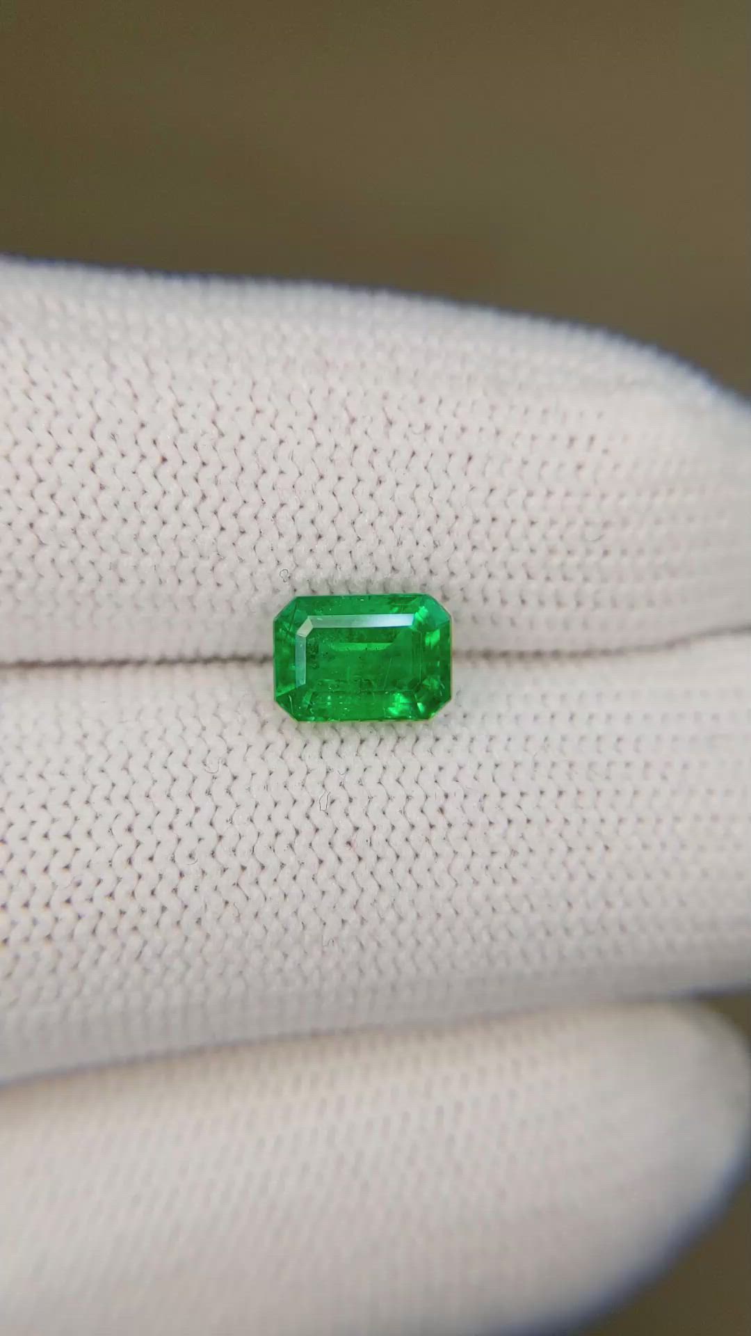 1.10 Ct. Emerald from Zambia Size Video
