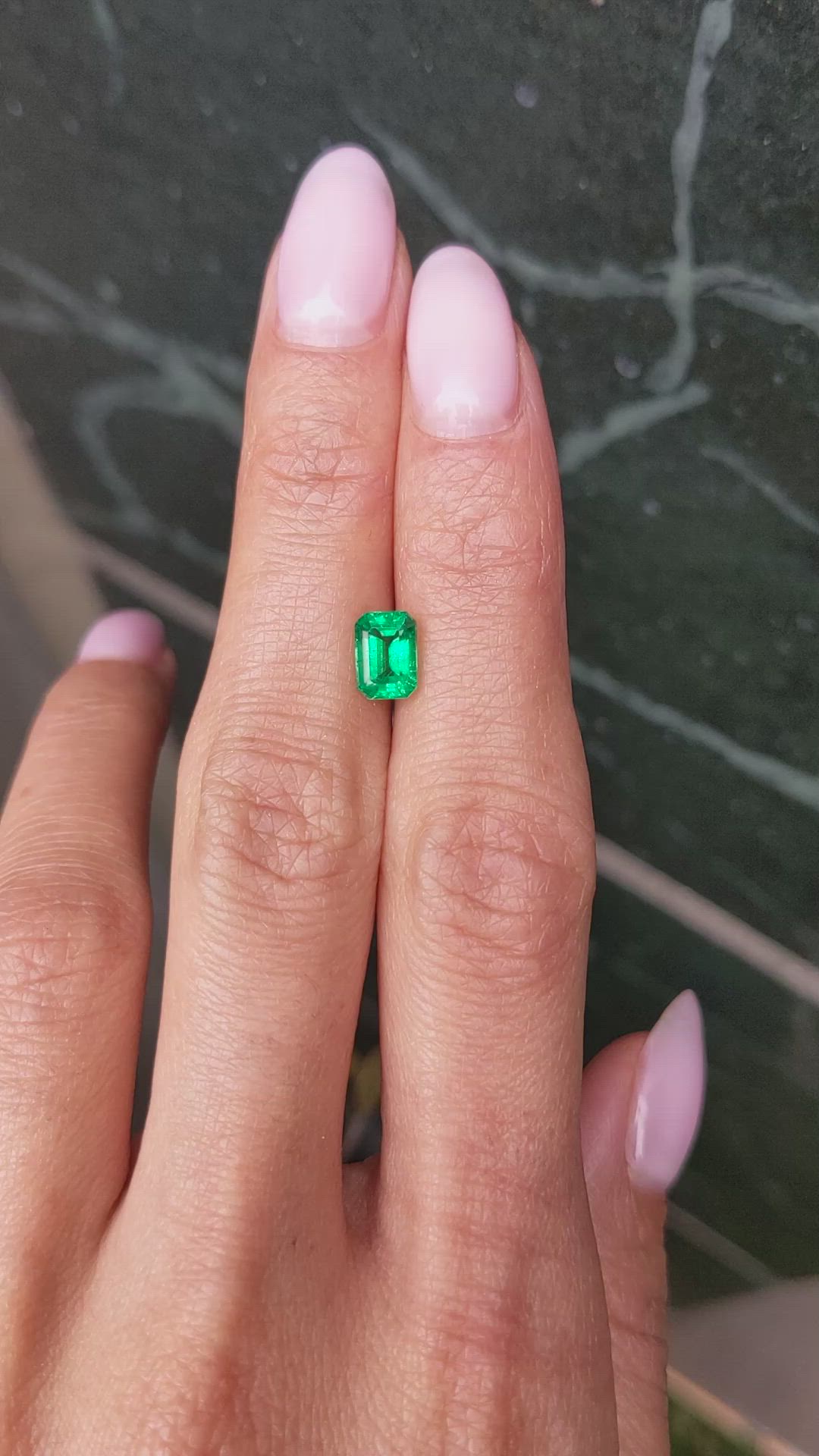 1.10 Ct. Emerald from Zambia Size Video