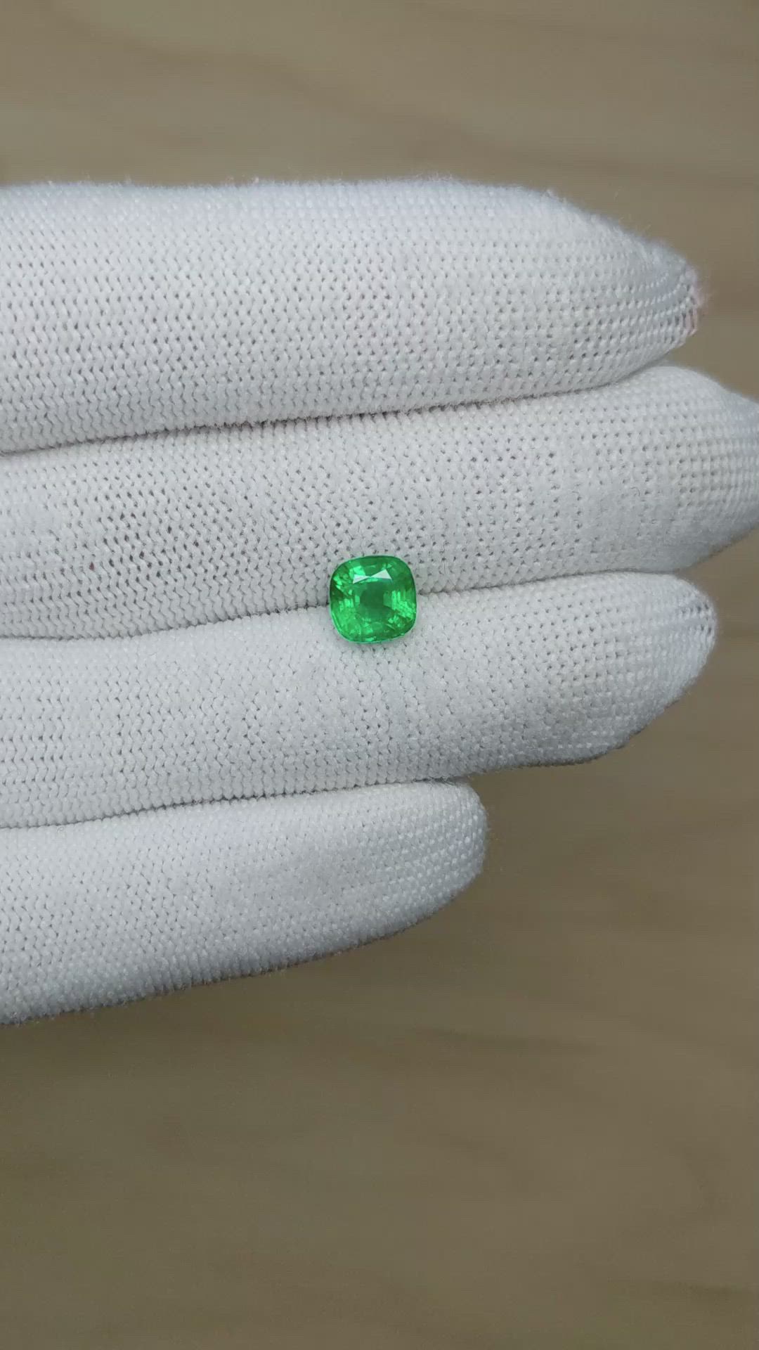 1.66 Ct. Emerald from Zambia Size Video