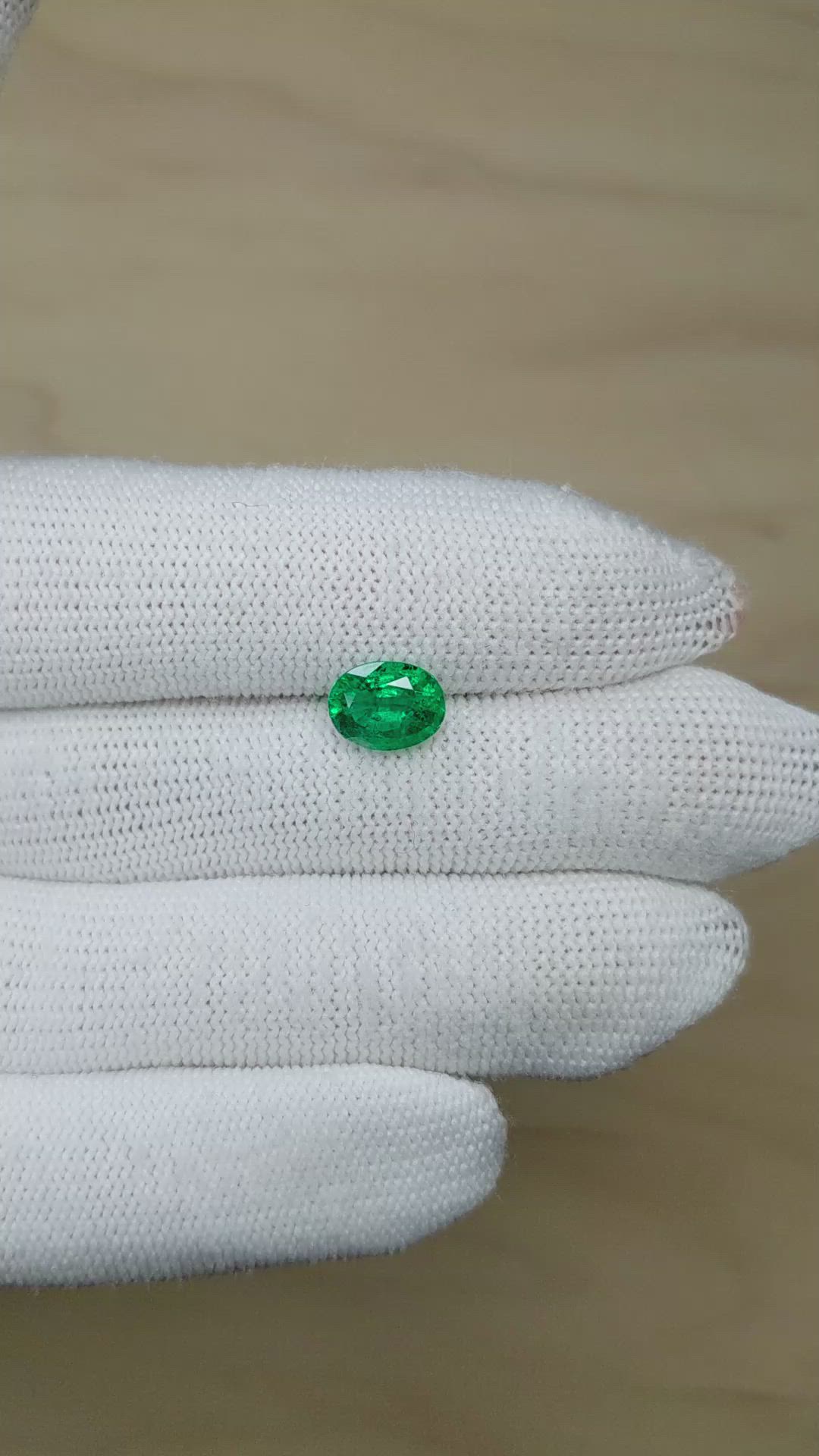 1.68 Ct. Emerald from Zambia Size Video