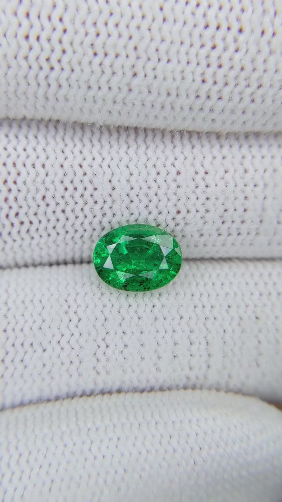 1.68 Ct. Emerald from Zambia Size Video