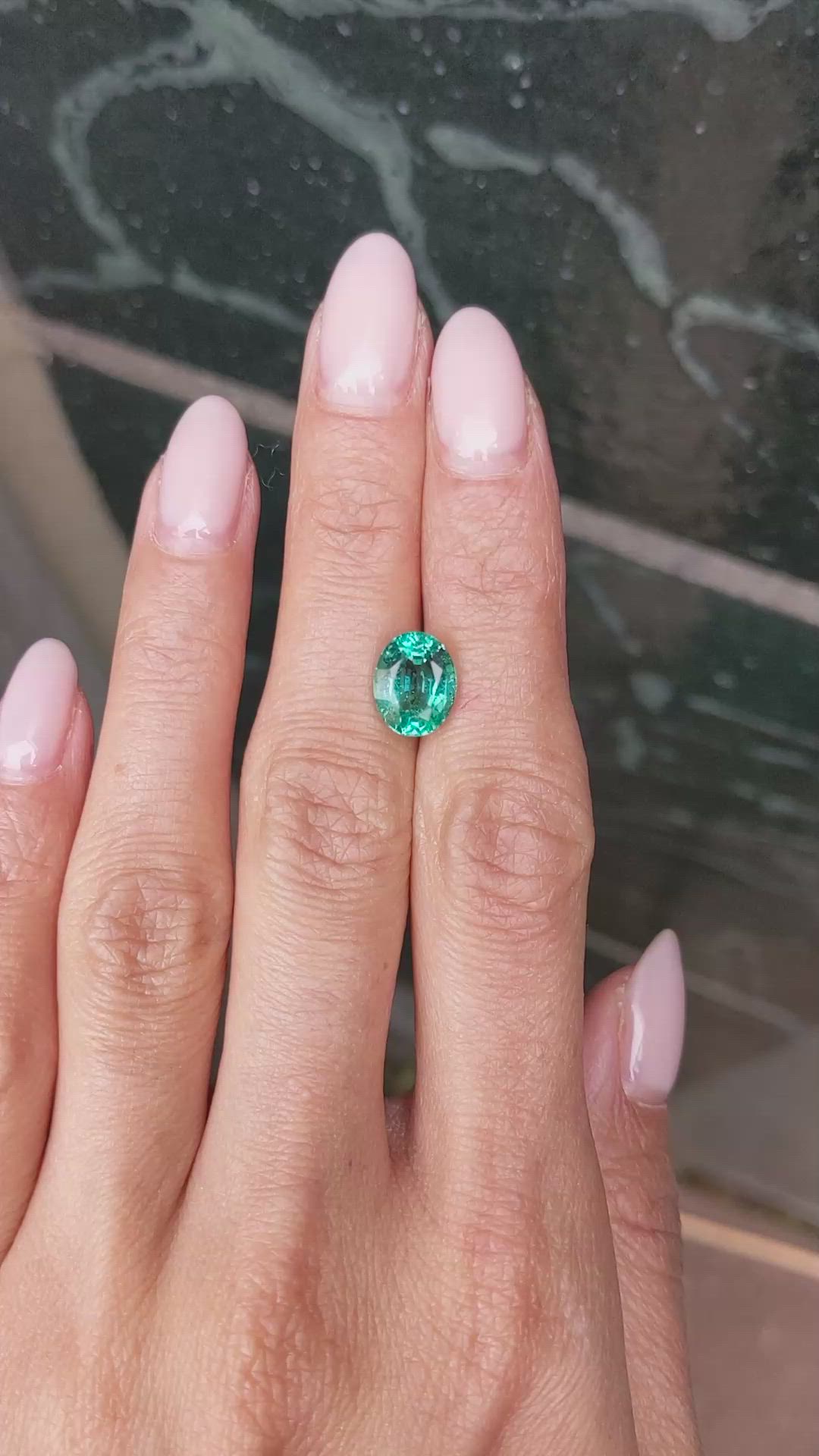2.54 Ct. Emerald from Zambia Size Video