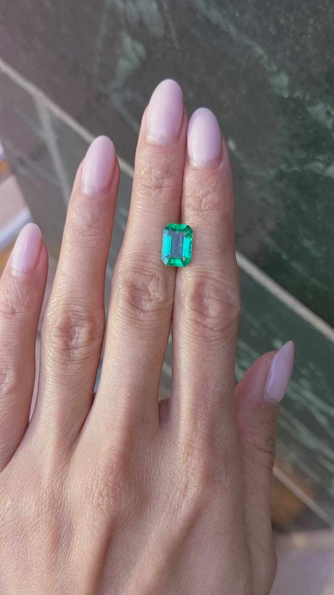 3.15 Ct. Emerald from Zambia Size Video