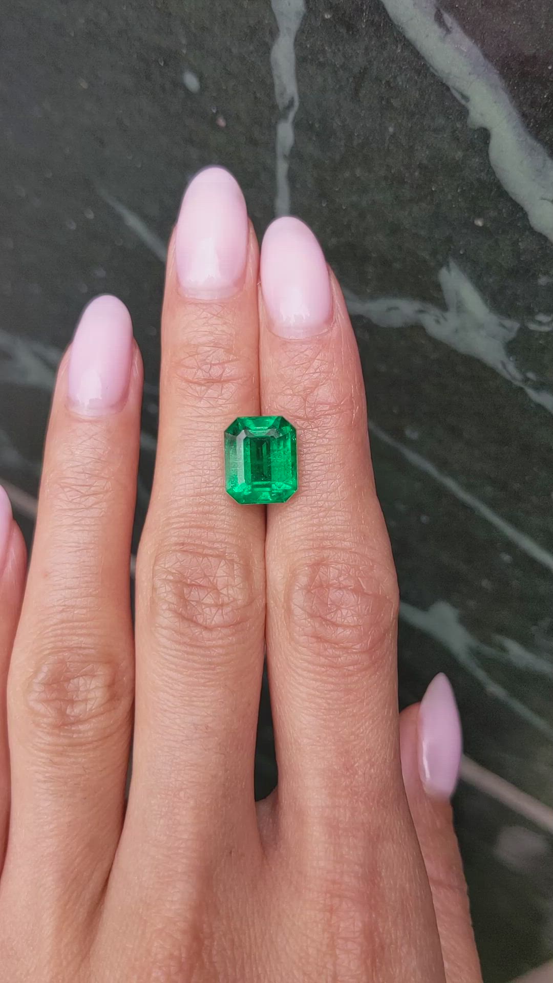5.49 Ct. Emerald from Zambia Size Video