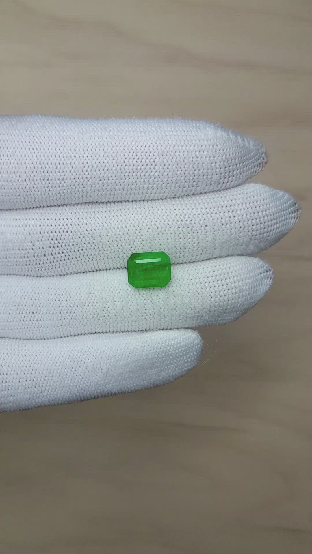 3.89 Ct. Emerald from Zambia Size Video