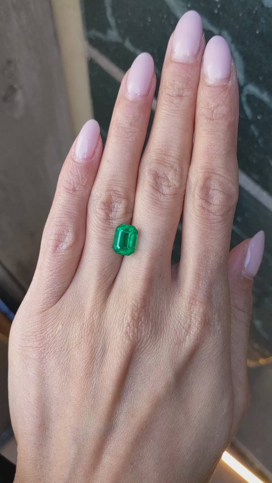 3.38 Ct. Emerald from Zambia Size Video