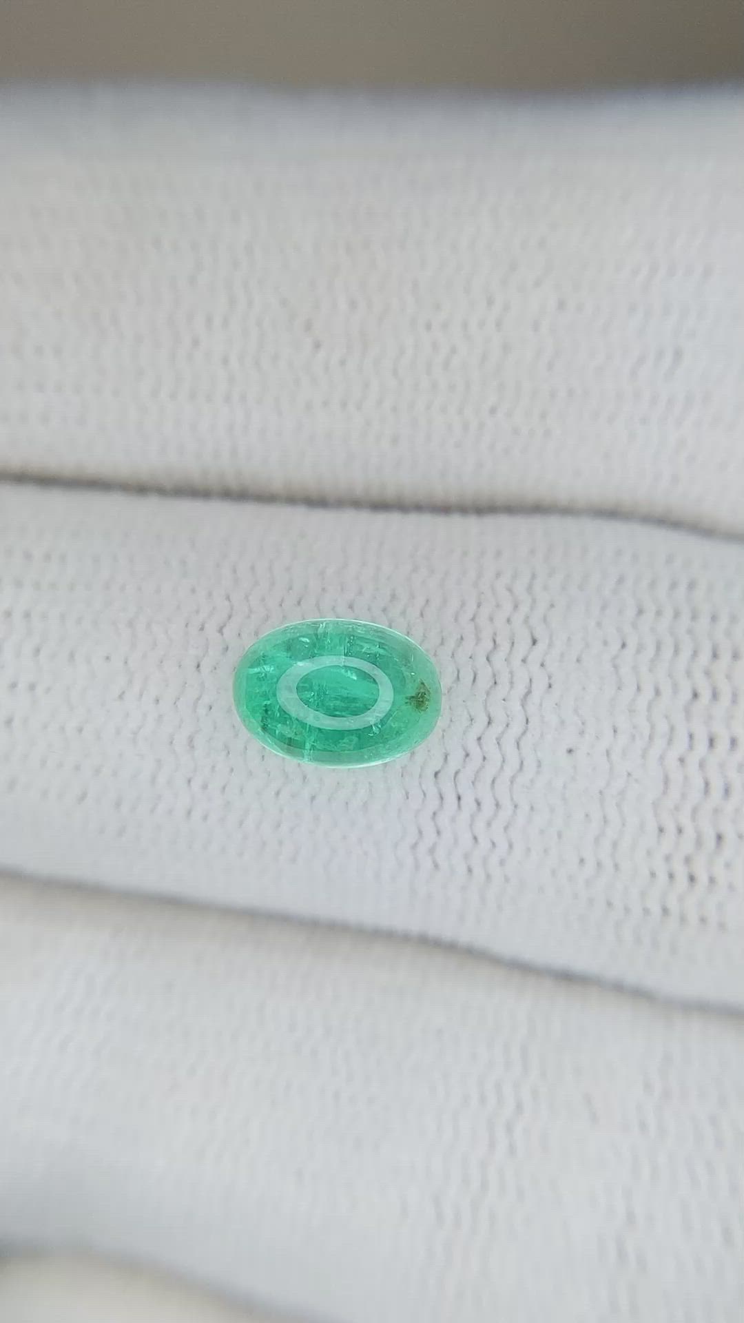 1.02 Ct. Cabochon Emerald from Russia Size Video